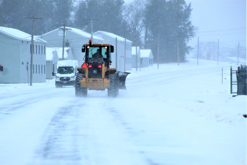 Snow-removal operations at Fort McCoy