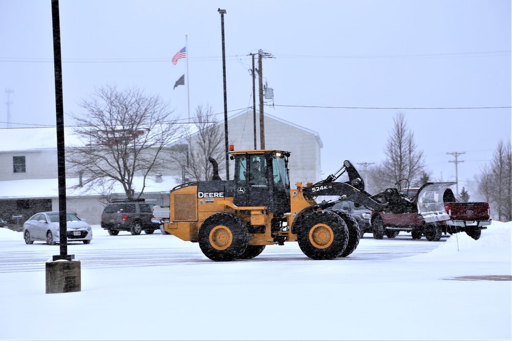 Snow-removal operations at Fort McCoy