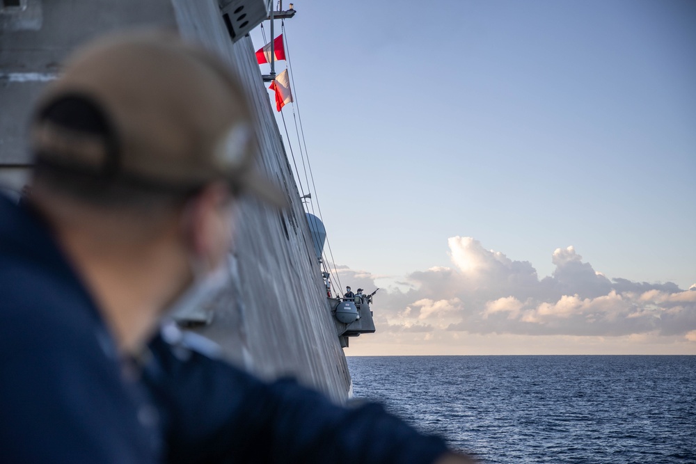 USS Milwaukee Sailors Prep Ship for Arrival in Ponce