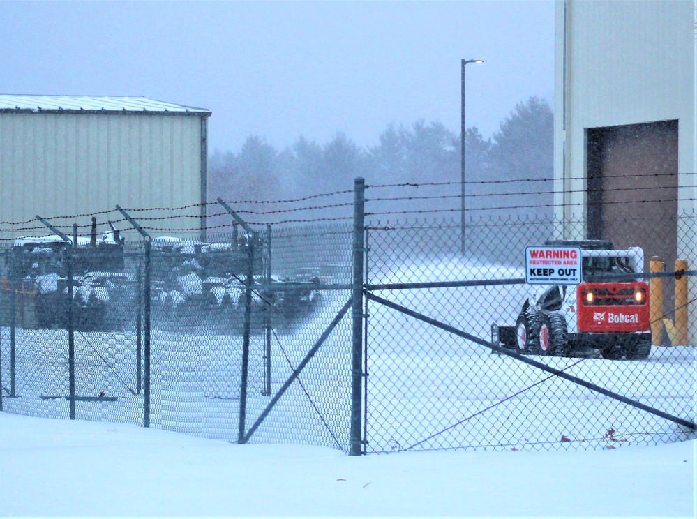 RTS-Maintenance Soldier clears snow at Fort McCoy