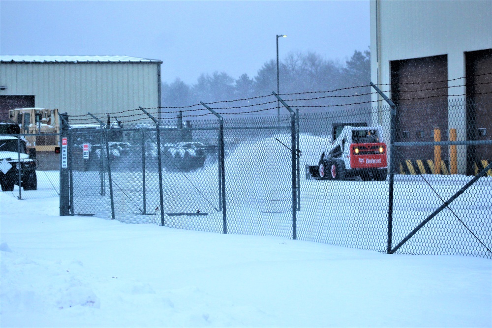 RTS-Maintenance Soldier clears snow at Fort McCoy