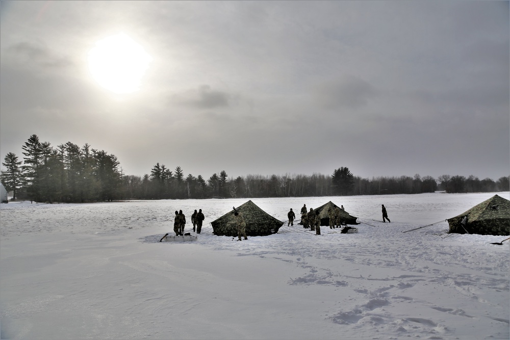 Tent training for CWOC class 22-02 at Fort McCoy