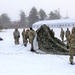 Tent training for Cold-Weather Operations Course class 22-02 at Fort McCoy