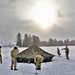 Soldiers learn to build Arctic tents during CWOC training at Fort McCoy