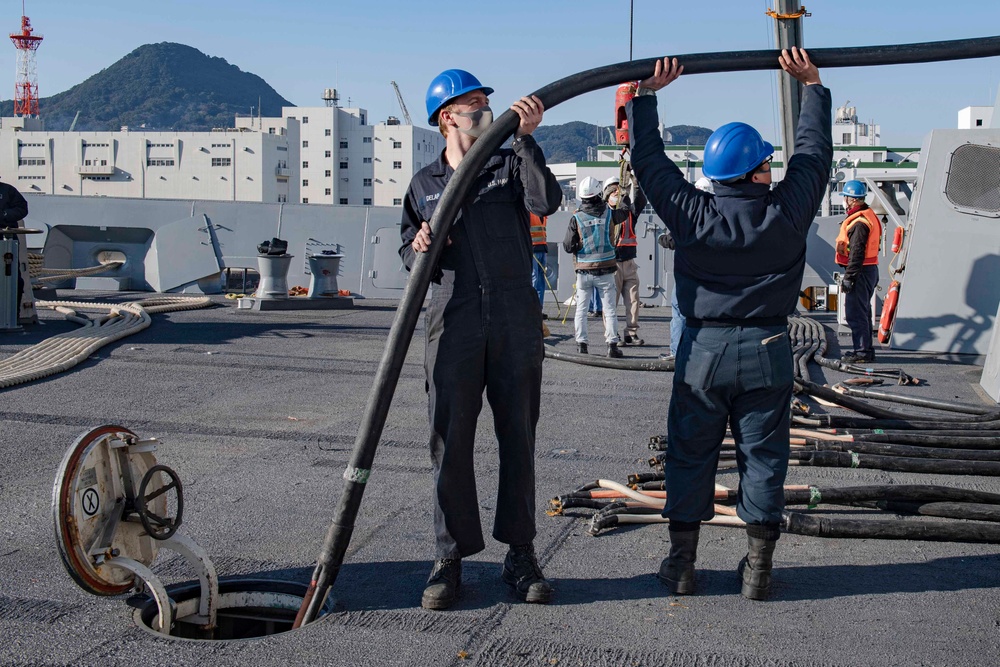 USS New Orleans Refuels at Akasaki Pier