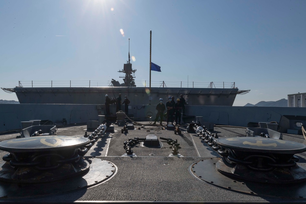 USS New Orleans Refuels at Akasaki Pier