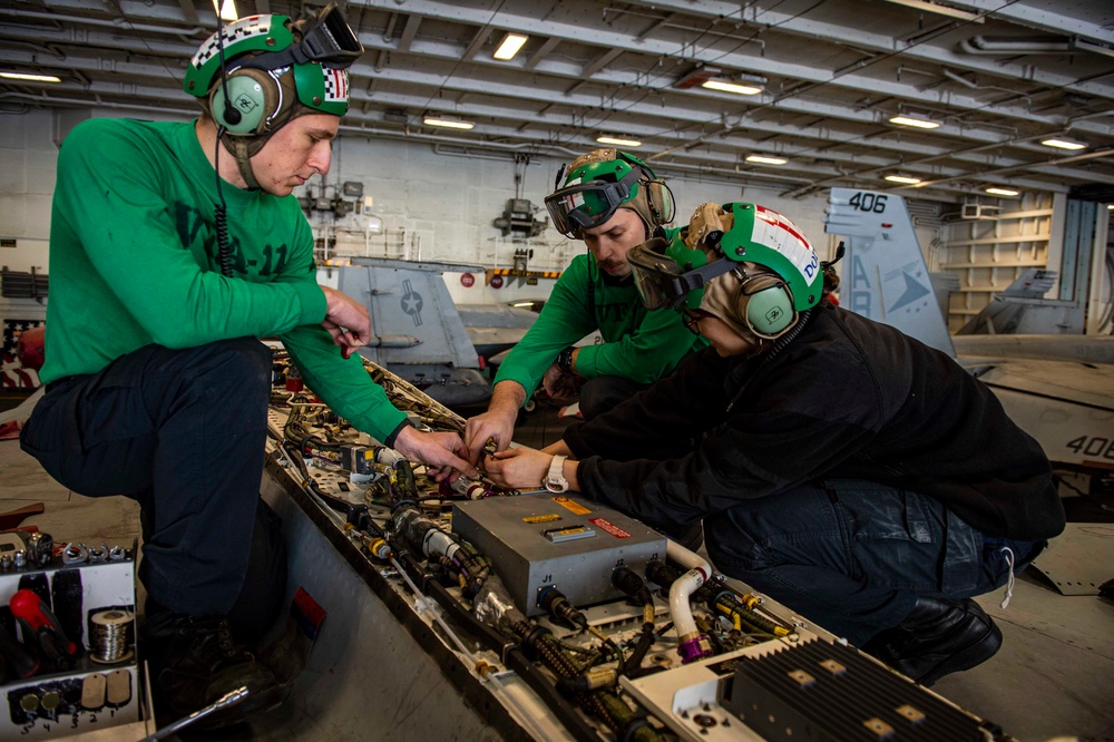 The Harry S. Truman Carrier Strike Group is on a scheduled deployment in the U.S. 6th Fleet area of operations in support of naval operations to maintain maritime stability and security.