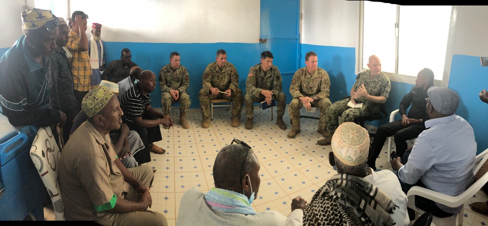 Djibouti regional leaders meet with U.S. military at Chabelley Village