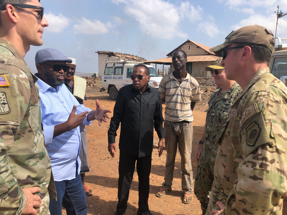 Djibouti regional leaders meet with U.S. military at Chabelley Village