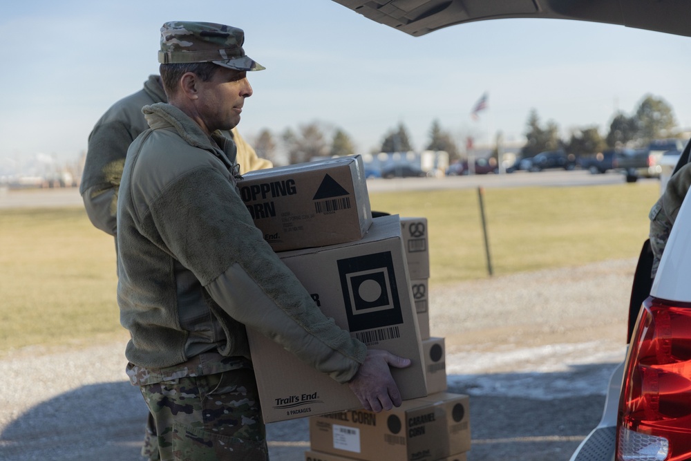 Boy Scouts donate popcorn to troops