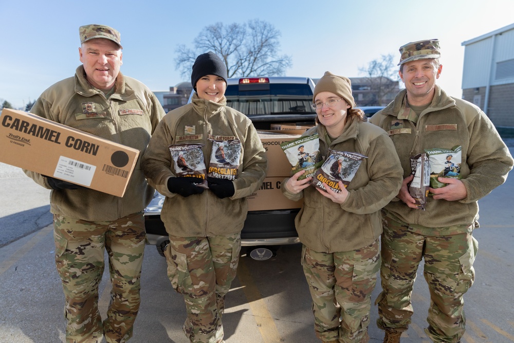 Boy Scouts donate popcorn to troops