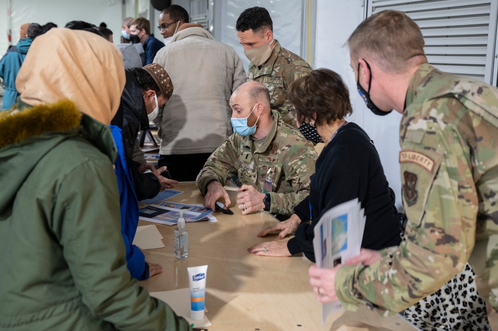 Task Force Liberty guests meet residents from their destinations