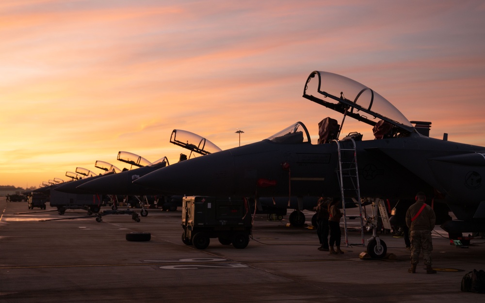 Day and night, eagles fight