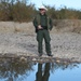 Border Patrol Agent conducts foot patrol in Big Bend National Park, Texas