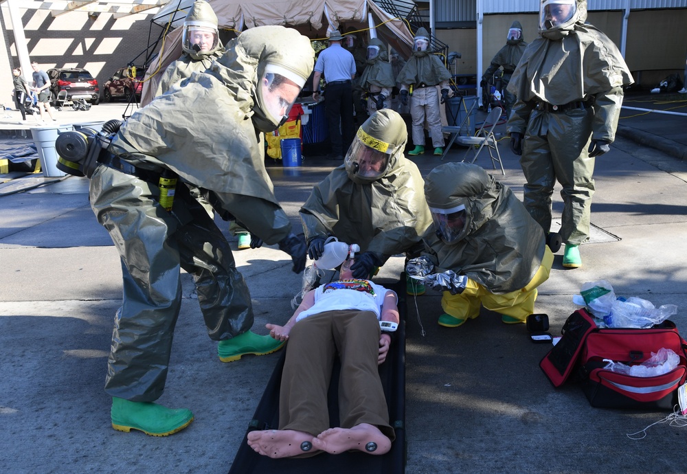 Keesler medics receive decontamination training