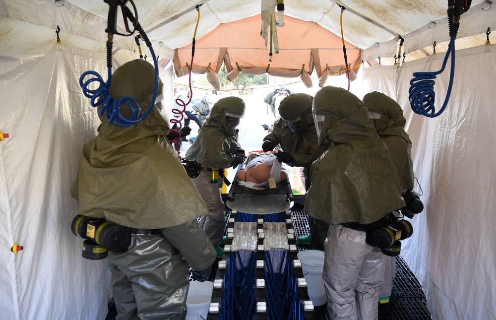 Keesler medics receive decontamination training