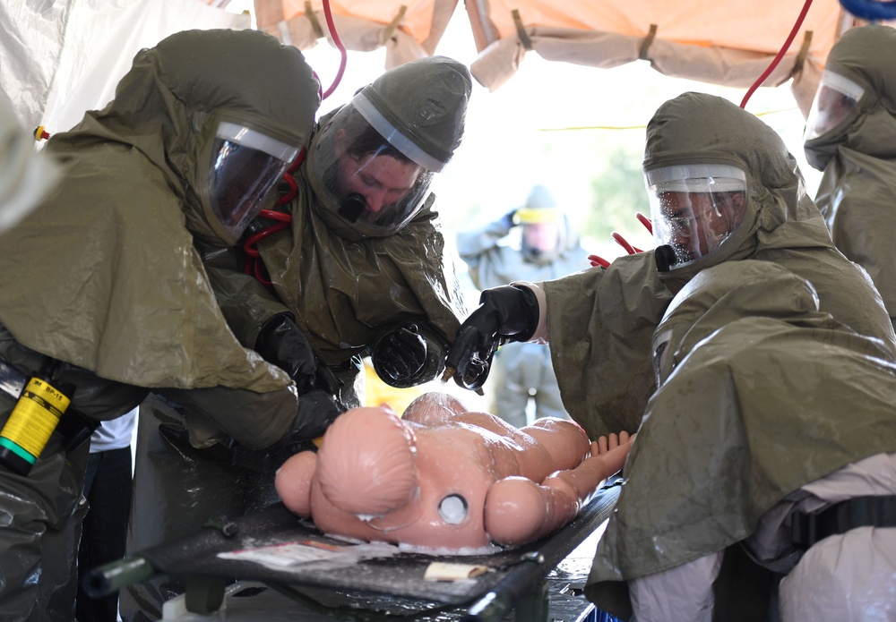Keesler medics receive decontamination training