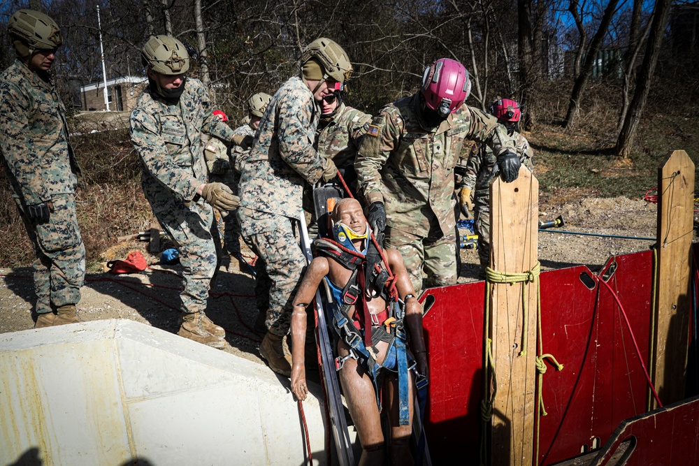 CBIRF Technical Rescue Completes Trench Trainer Training with the 911th Technical Rescue Engineer Company