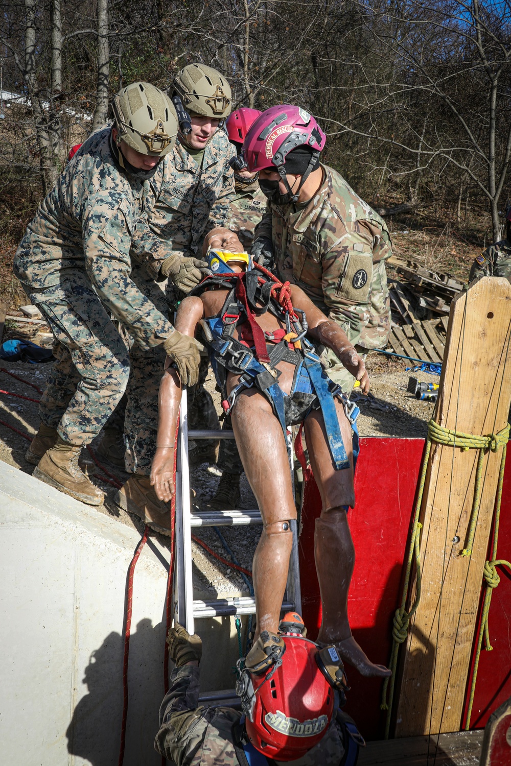 CBIRF Technical Rescue Completes Trench Trainer Training with the 911th Technical Rescue Engineer Company