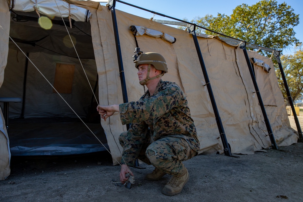 Combat Logistics Battalion 5 Set Up A COC At Fort Hunter Liggett