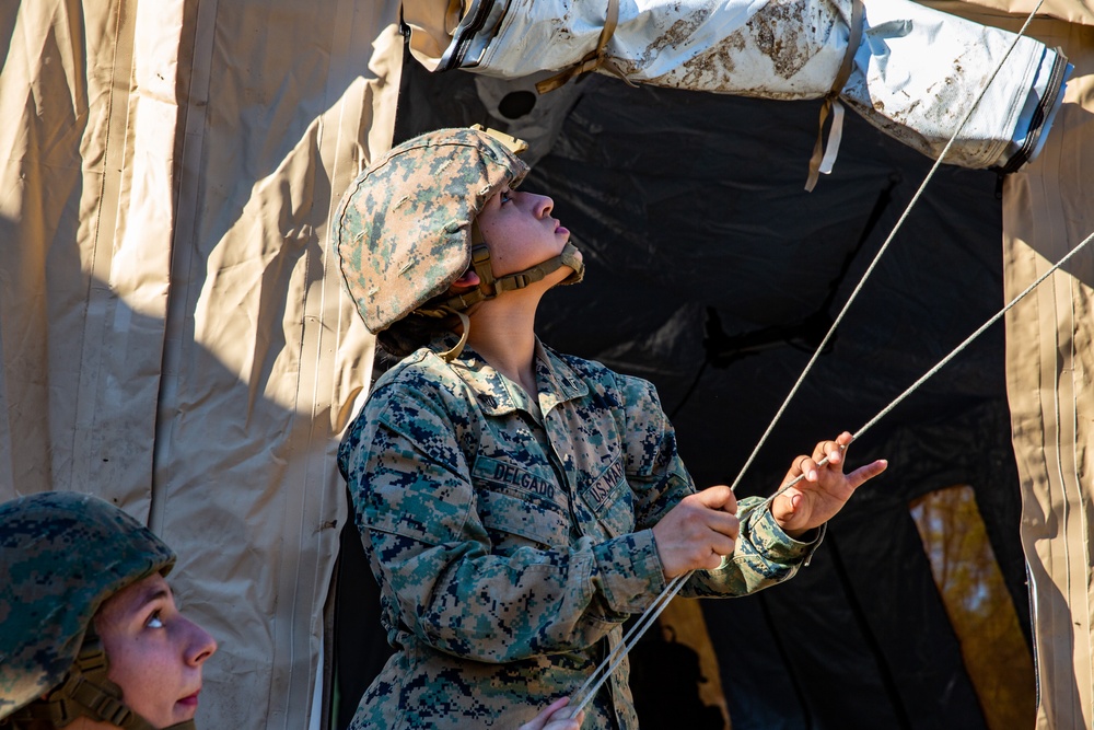 Combat Logistics Battalion 5 Set Up A COC At Fort Hunter Liggett