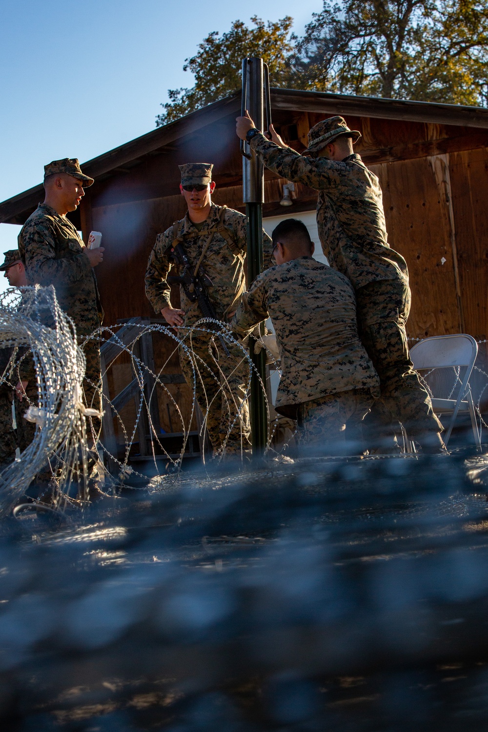 Combat Logistics Battalion 5 Set Up A COC At Fort Hunter Liggett