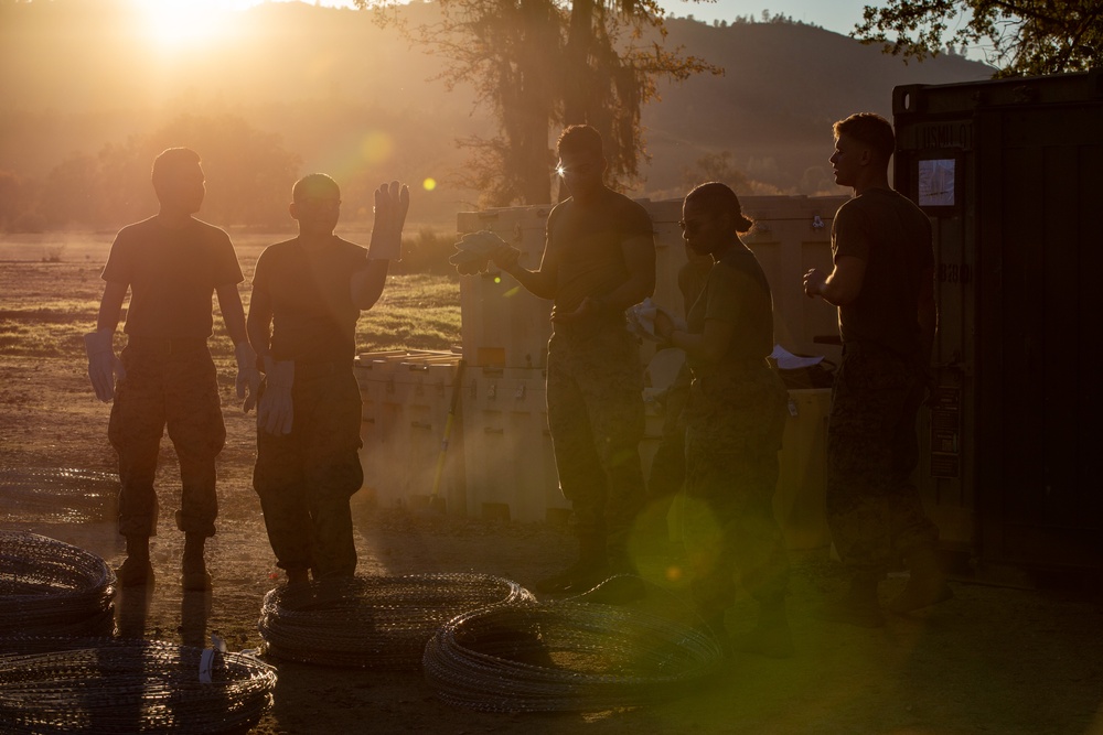 Combat Logistics Battalion 5 Set Up A COC At Fort Hunter Liggett