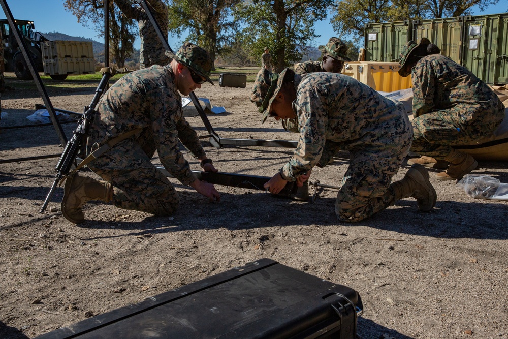 Combat Logistics Battalion 5 Set Up A COC At Fort Hunter Liggett