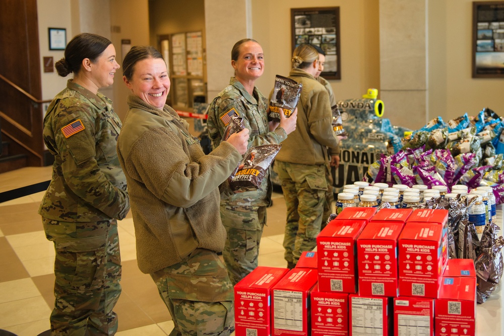 Boy Scouts donate popcorn to Indiana National Guardsmen