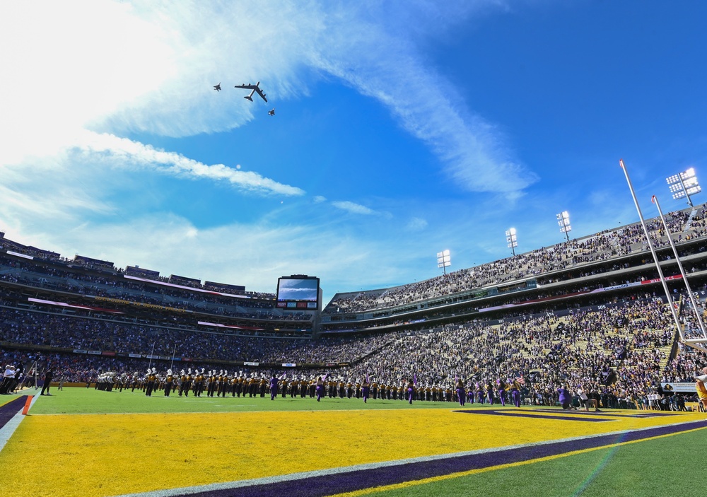 B-52 does flyover at LSU game