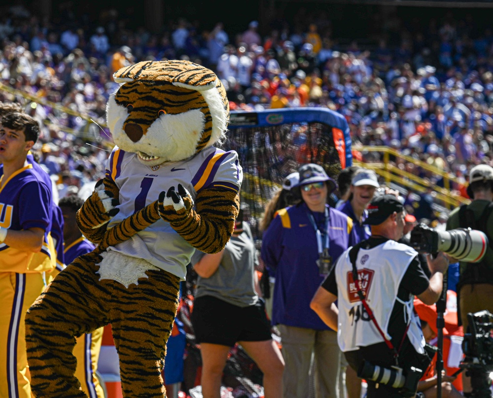 B-52 does flyover at LSU game