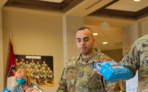 Boy Scouts donate popcorn to Indiana National Guardsmen