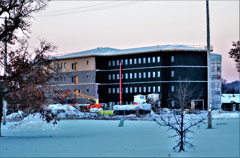 Ongoing barracks construction at Fort McCoy
