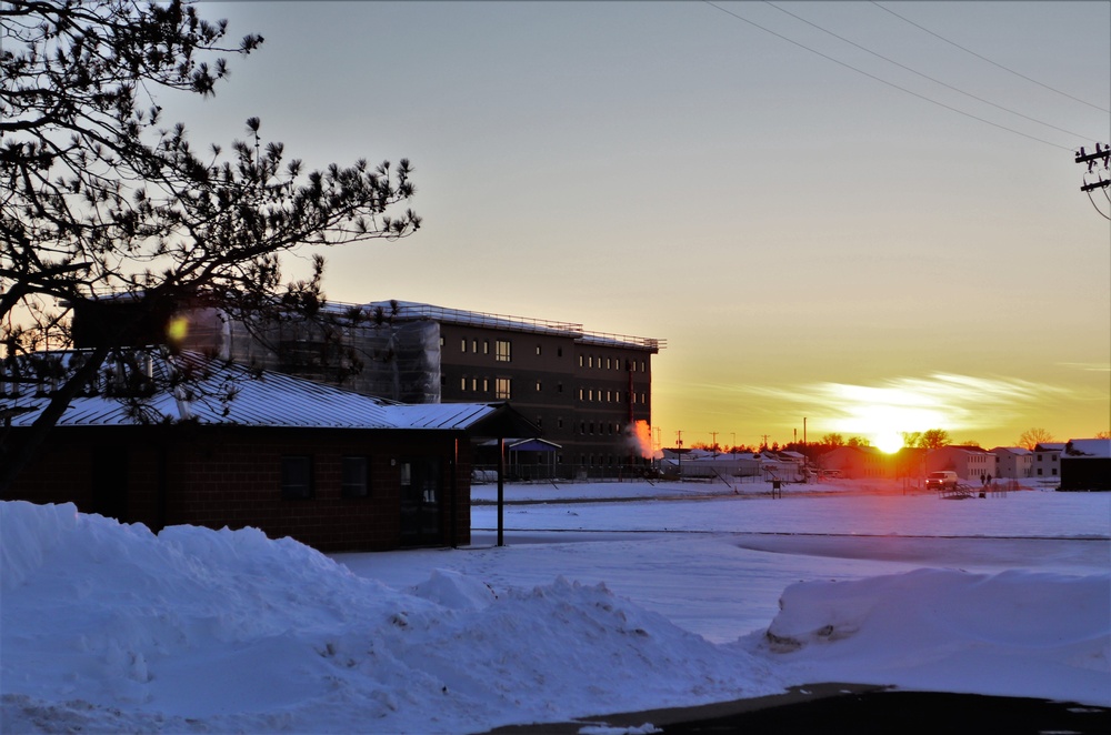 Ongoing barracks construction at Fort McCoy