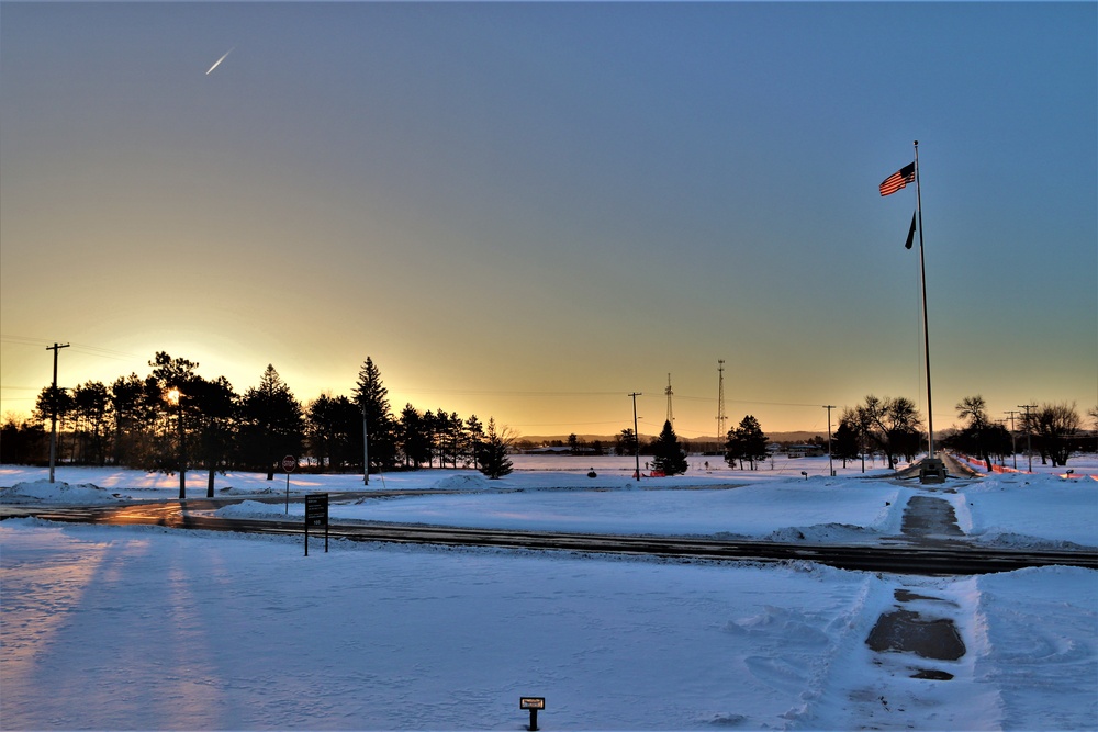 Winter sunrise, sunset at Fort McCoy