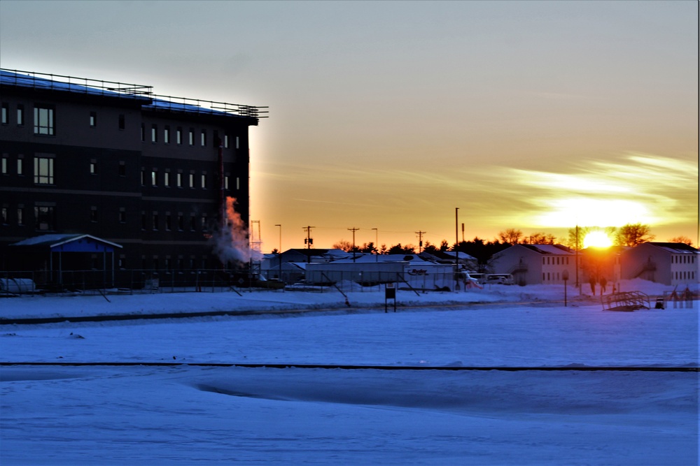 Winter sunrise, sunset at Fort McCoy