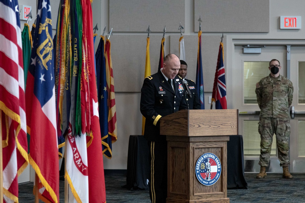 Brig. Gen. Wilson gives a speech