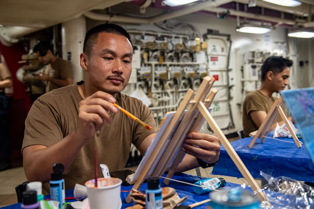 USS Carl Vinson (CVN 70) Conducts a Paint Night