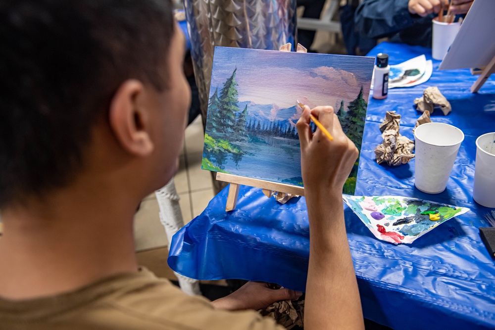 USS Carl Vinson (CVN 70) Conducts a Paint Night