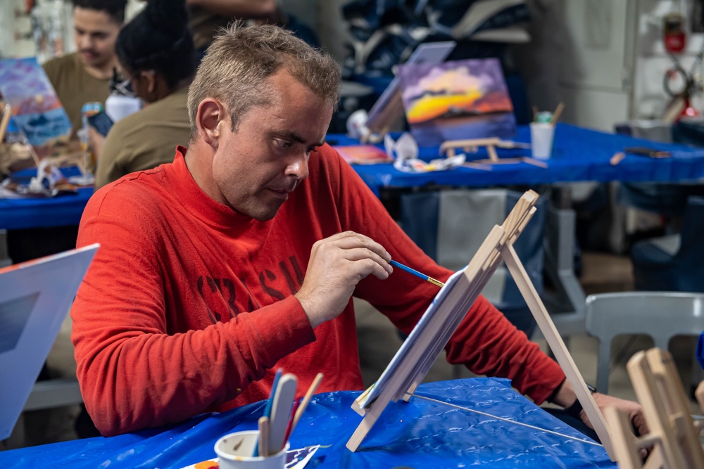 USS Carl Vinson (CVN 70) Conducts a Paint Night