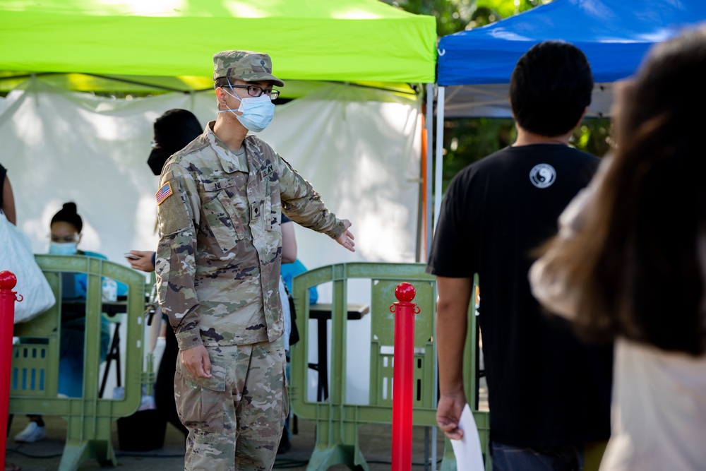 Hawaii National Guard Task Force Medical provides COVID-19 test site support