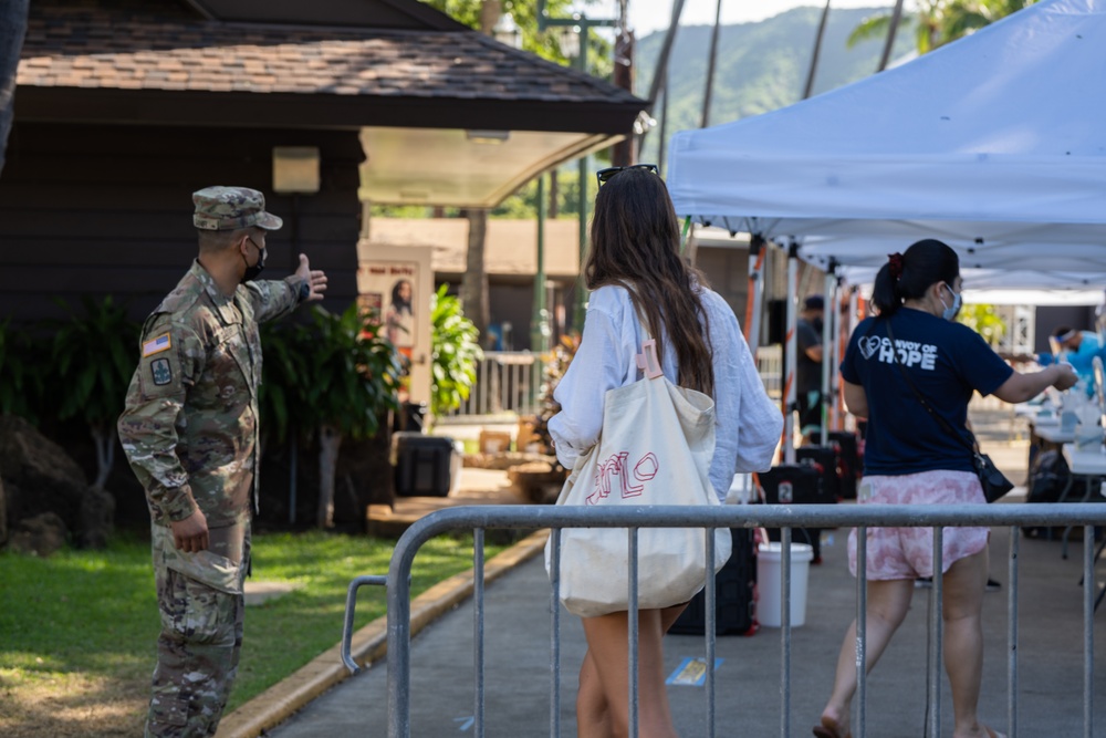 Hawaii National Guard Task Force Medical provides COVID-19 test site support