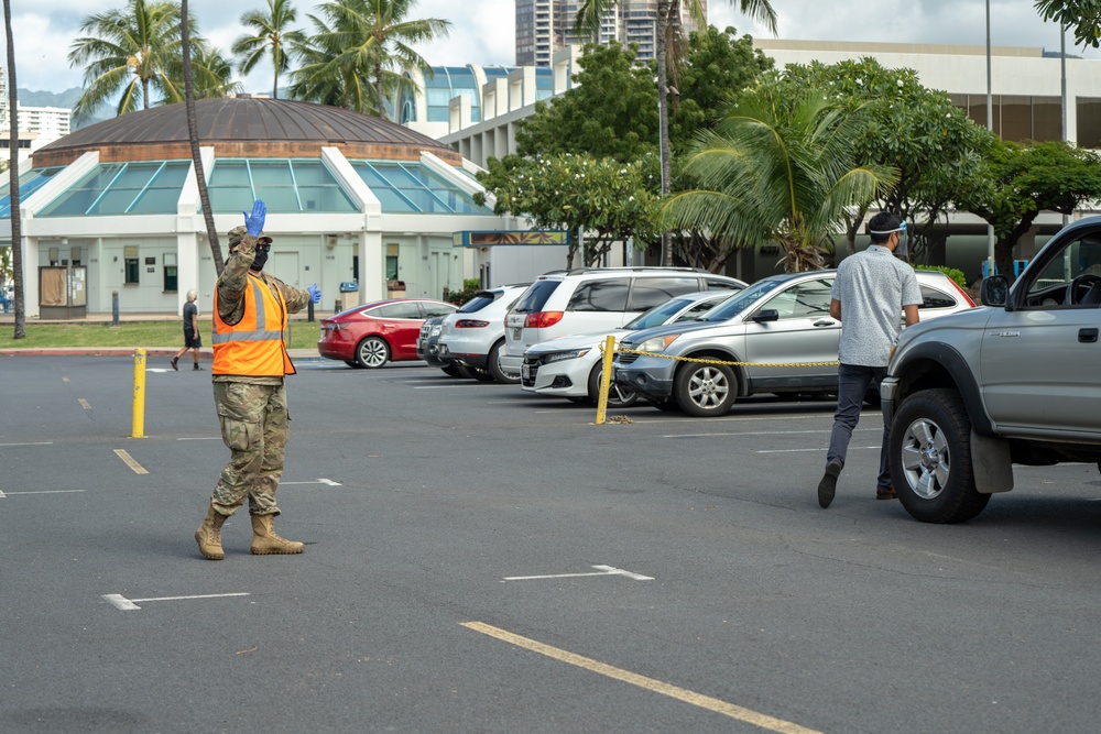 Hawaii National Guard Task Force Medical provides COVID-19 test site support