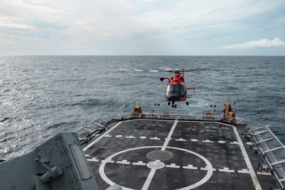 USCGC Stratton conduct flight operations