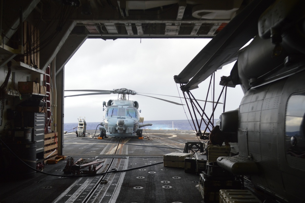 USS Lake Champlain operates in the South China Sea