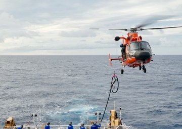 USCG Cutter Stratton crew conduct helicopter operations
