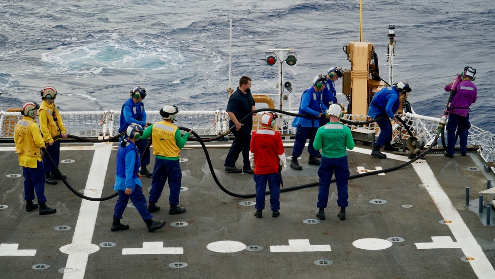 USCG Cutter Stratton crew conduct helicopter operations