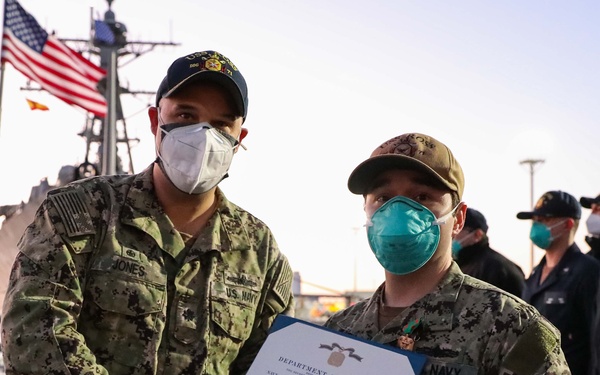 USS Ross combat systems department awards