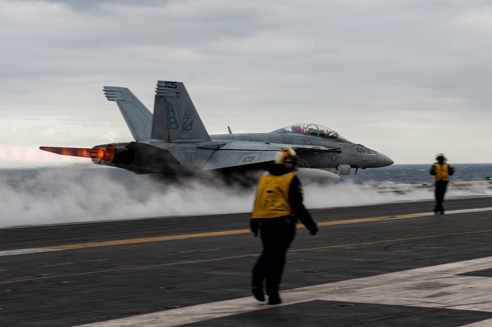 The Harry S. Truman Carrier Strike Group is on a scheduled deployment in the U.S. Sixth Fleet area of operations in support of naval operations to maintain maritime stability and security.