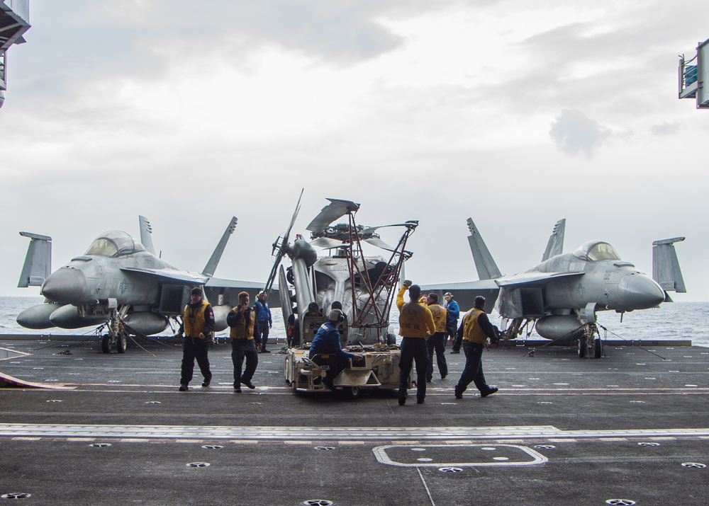 The Harry S. Truman Carrier Strike Group is on a scheduled deployment in the U.S. Sixth Fleet area of operations in support of naval operations to maintain maritime stability and security.